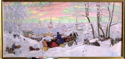 Fastnacht, 1916 von Boris Mikhailovich Kustodiev